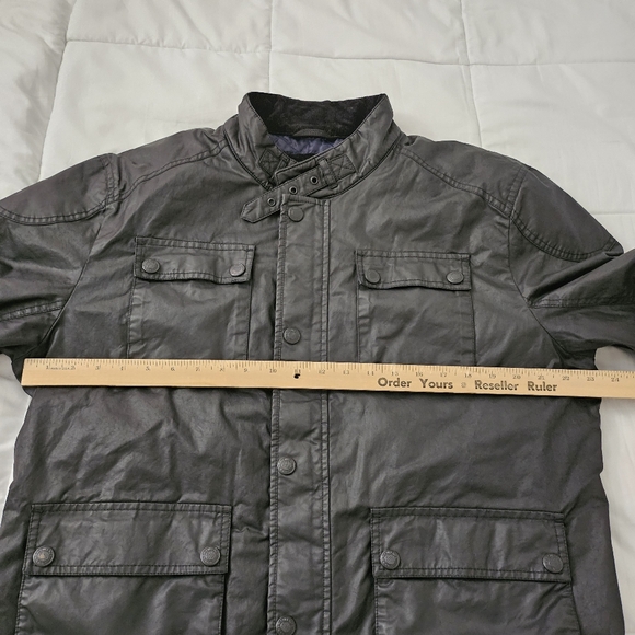 Superdry Premium Rotor Jacket Men 2XL Black Biker Motorcycle Razer Quilted Lined - Picture 5 of 12